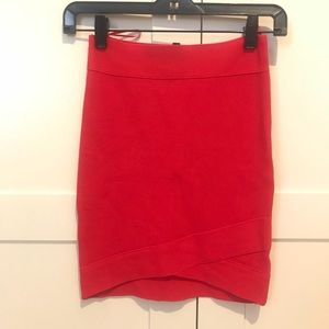 BCBG Max Azria bandage red skirt